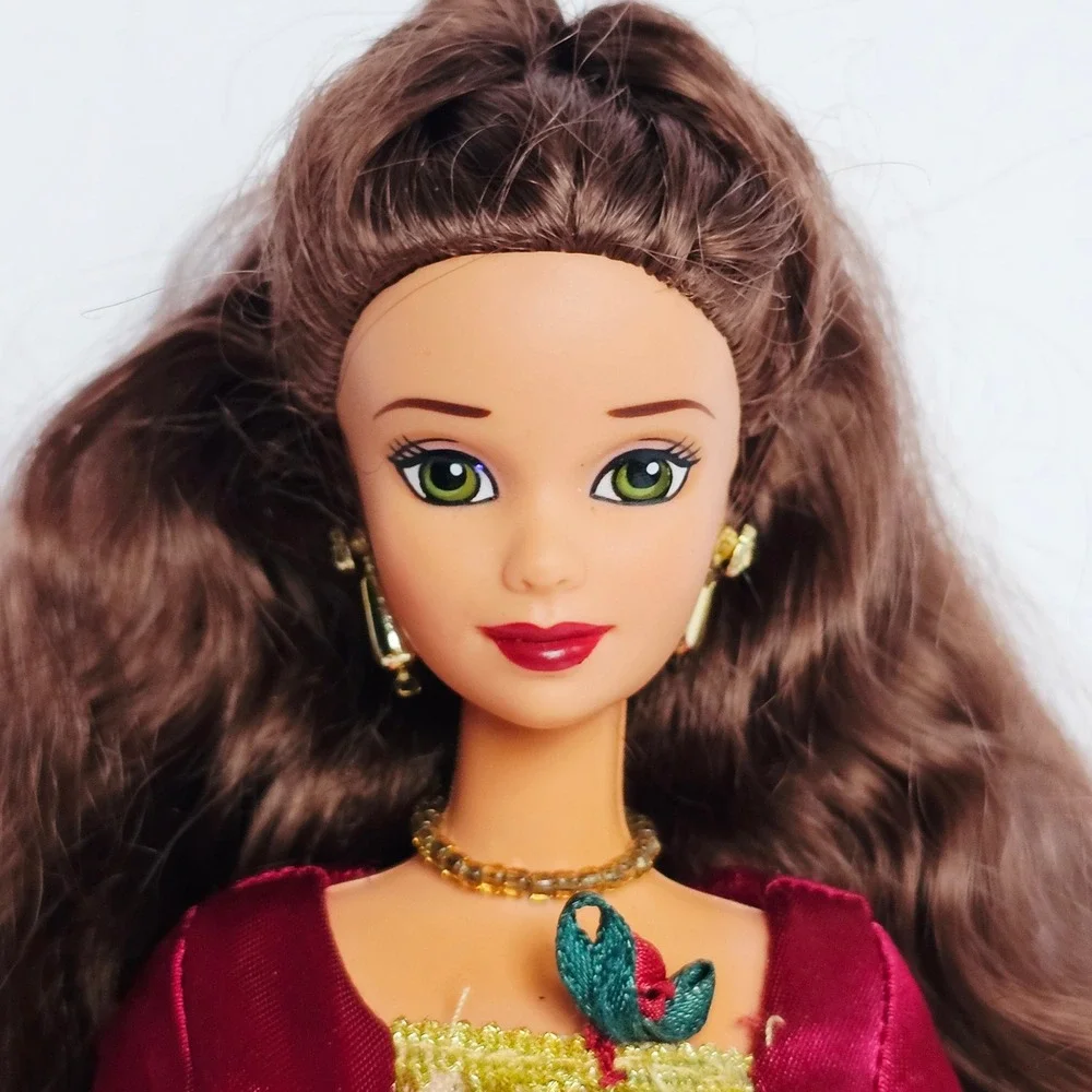 1997 Disney‎ Princess Holiday Belle Beauty and the Beast Barbie EUC #16710 1307 - Picture 13 of 15